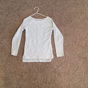Girls cotton and lace shirt